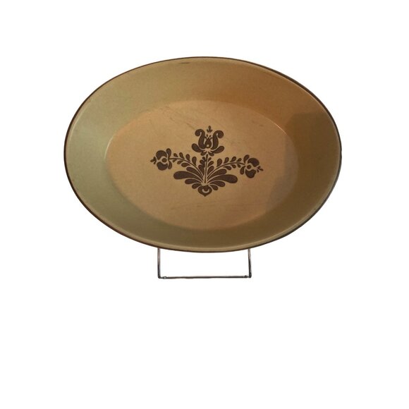 Vintage Pfaltzgraff Brown Small Oval Serving Dish 10” Rustic Farmhouse #241 - Picture 2 of 7